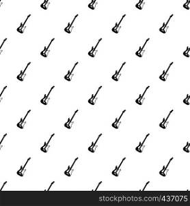 Acoustic guitar pattern seamless in simple style vector illustration. Acoustic guitar pattern vector