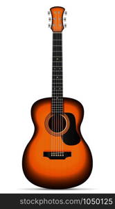 acoustic guitar stock vector illustration isolated on white background