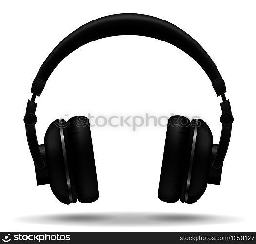 acoustic headphones vector illustration isolated on white background
