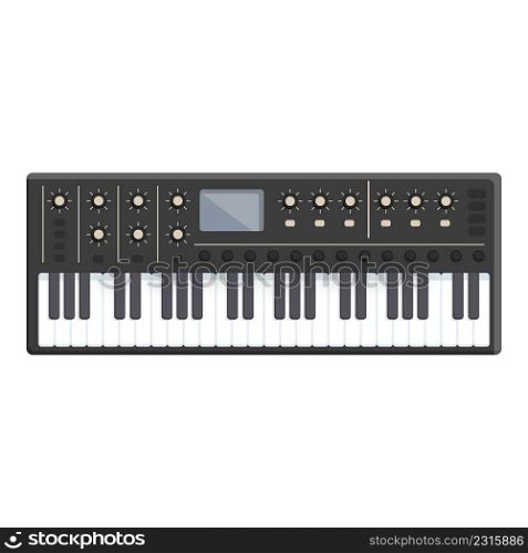 Acoustic synthesizer icon cartoon vector. Piano keyboard. Audio instrument. Acoustic synthesizer icon cartoon vector. Piano keyboard