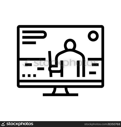 action adventure video game line icon vector. action adventure video game sign. isolated contour symbol black illustration. action adventure video game line icon vector illustration