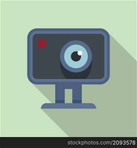 Action camera icon flat vector. Movie camcorder. Digital action camera. Action camera icon flat vector. Movie camcorder