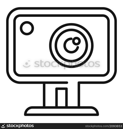 Action camera icon outline vector. Movie camcorder. Digital action camera. Action camera icon outline vector. Movie camcorder