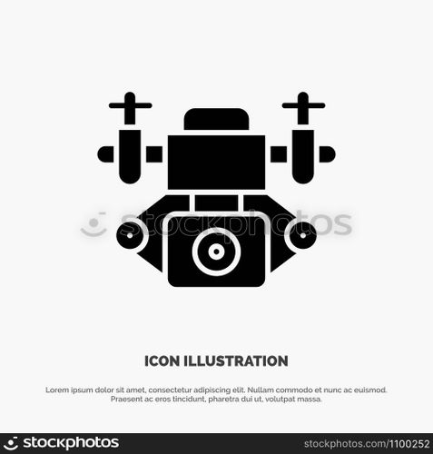 Action, Camera, Technology solid Glyph Icon vector