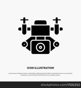 Action, Camera, Technology solid Glyph Icon vector