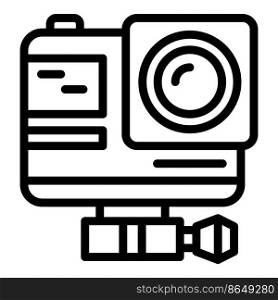Action camera travel icon outline vector. Eco nature. Walk ecology. Action camera travel icon outline vector. Eco nature