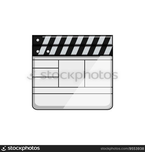 action clapperboard cartoon. director slate, camera media, cinematography black action clapperboard sign. isolated symbol vector illustration. action clapperboard cartoon vector illustration