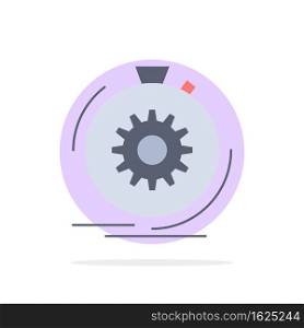 Action, fast, performance, process, speed Flat Color Icon Vector