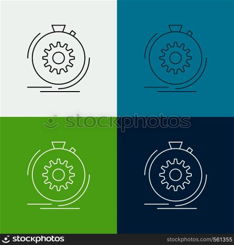 Action, fast, performance, process, speed Icon Over Various Background. Line style design, designed for web and app. Eps 10 vector illustration. Vector EPS10 Abstract Template background