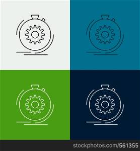 Action, fast, performance, process, speed Icon Over Various Background. Line style design, designed for web and app. Eps 10 vector illustration. Vector EPS10 Abstract Template background