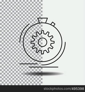 Action, fast, performance, process, speed Line Icon on Transparent Background. Black Icon Vector Illustration. Vector EPS10 Abstract Template background
