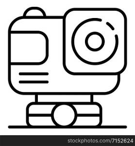 Action sport camera icon. Outline action sport camera vector icon for web design isolated on white background. Action sport camera icon, outline style