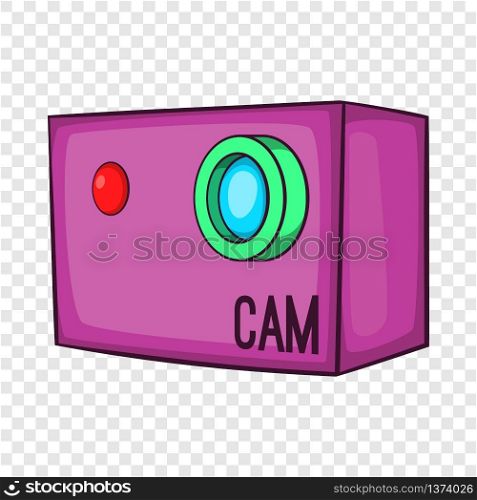 Action video digital camera icon in cartoon style isolated on background for any web design . Action video digital camera icon, cartoon style