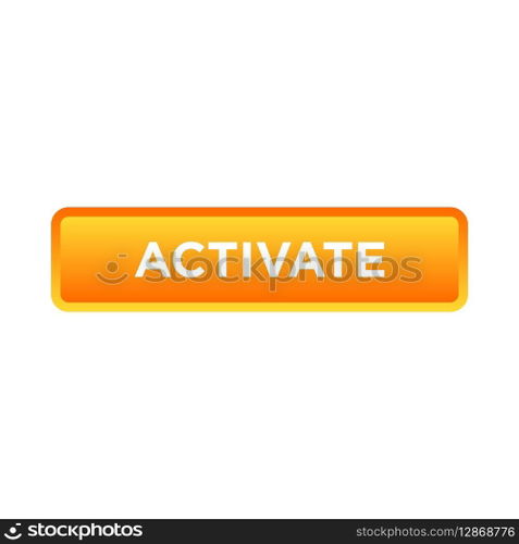activate button website vector template