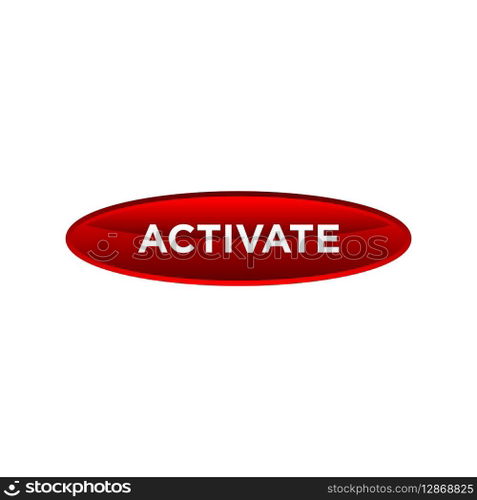 activate button website vector template