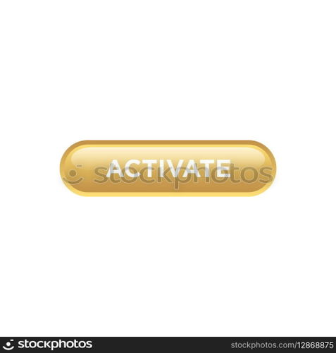 activate button website vector template