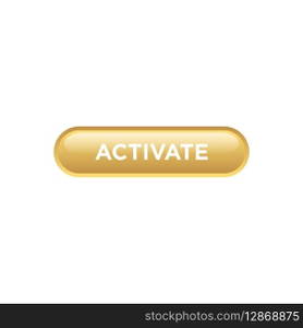 activate button website vector template