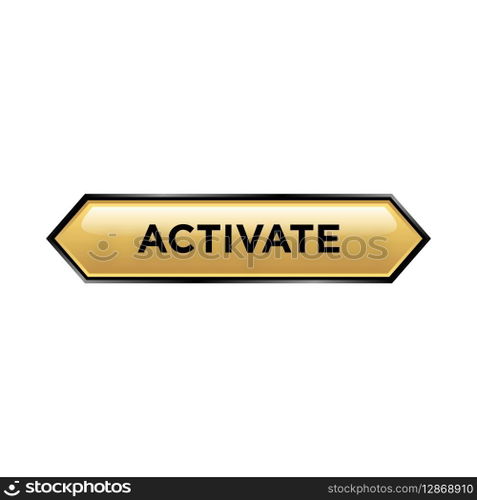 activate button website vector template