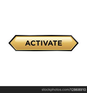activate button website vector template