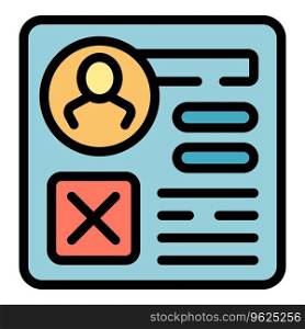 Active problem icon outline vector. Social account. Avatar profile color flat. Active problem icon vector flat