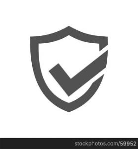 Active protection shield icon on a white background