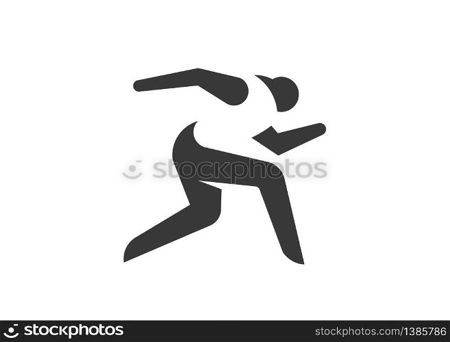 active sport vector monogram color logo template concept illustration