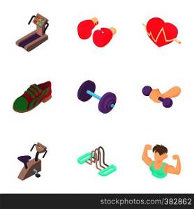 Active sports icons set. Cartoon illustration of 9 active sports vector icons for web. Active sports icons set, cartoon style
