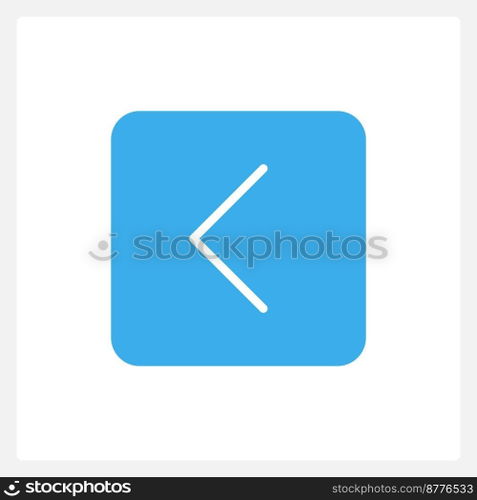 Active undo action button UI element template. Editable isolated vector dashboard component. Flat user interface. Visual data presentation. Web design widget for mobile application with light theme. Active undo action button UI element template