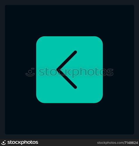 Active undo button UI element template. Editable isolated vector dashboard component. Flat user interface. Visual data presentation. Web design widget for mobile application with dark theme. Active undo button UI element template