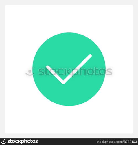 Active verify button UI element template. Editable isolated vector dashboard component. Flat user interface. Visual data presentation. Web design widget for mobile application with light theme. Active verify button UI element template