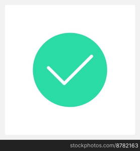 Active verify button UI element template. Editable isolated vector dashboard component. Flat user interface. Visual data presentation. Web design widget for mobile application with light theme. Active verify button UI element template
