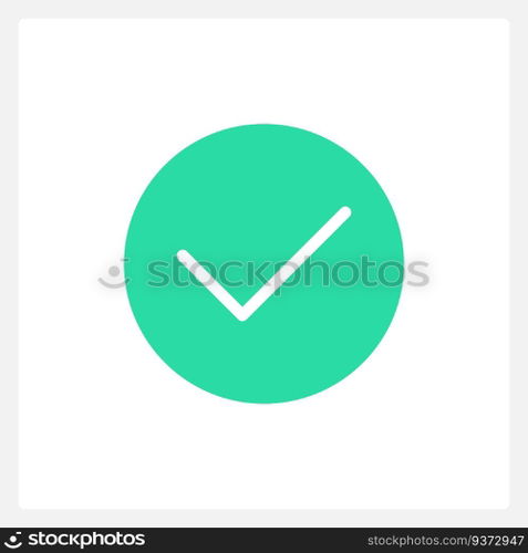 Active verify button UI element template. Editable isolated vector dashboard component. Flat user interface. Visual data presentation. Web design widget for mobile application with light theme. Active verify button UI element template