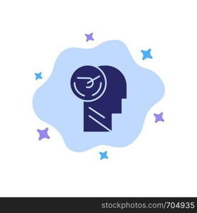 Activity, Brain, Faster, Human, Speed Blue Icon on Abstract Cloud Background