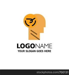 Activity, Brain, Faster, Human, Speed Business Logo Template. Flat Color