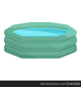 Activity inflatable pool icon cartoon vector. Float swim. Water beach. Activity inflatable pool icon cartoon vector. Float swim