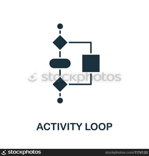 Activity Loop vector icon illustration. Creative sign from gamification icons collection. Filled flat Activity Loop icon for computer and mobile. Symbol, logo vector graphics.. Activity Loop vector icon symbol. Creative sign from gamification icons collection. Filled flat Activity Loop icon for computer and mobile
