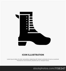 Activity, Running, Shoe, Spring solid Glyph Icon vector