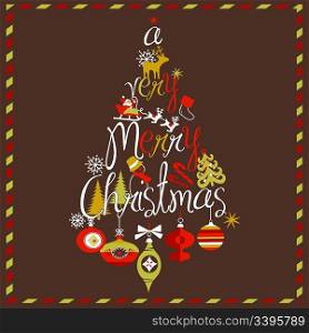 &acute;A Very Merry Christmas&acute; tree design