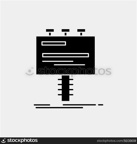 Ad, advertisement, advertising, billboard, promo Glyph Icon. Vector isolated illustration. Vector EPS10 Abstract Template background