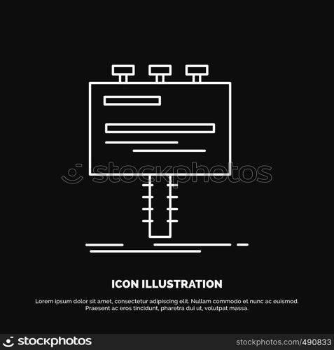 Ad, advertisement, advertising, billboard, promo Icon. Line vector symbol for UI and UX, website or mobile application. Vector EPS10 Abstract Template background