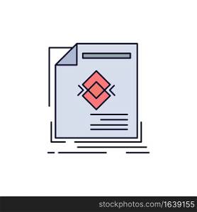 ad, advertisement, leaflet, magazine, page Flat Color Icon Vector