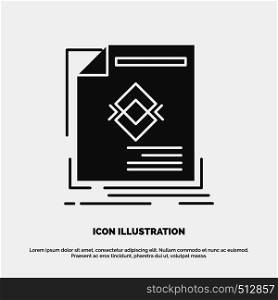 ad, advertisement, leaflet, magazine, page Icon. glyph vector gray symbol for UI and UX, website or mobile application. Vector EPS10 Abstract Template background