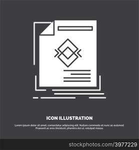 ad, advertisement, leaflet, magazine, page Icon. glyph vector symbol for UI and UX, website or mobile application