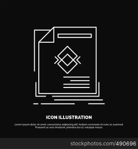 ad, advertisement, leaflet, magazine, page Icon. Line vector symbol for UI and UX, website or mobile application. Vector EPS10 Abstract Template background