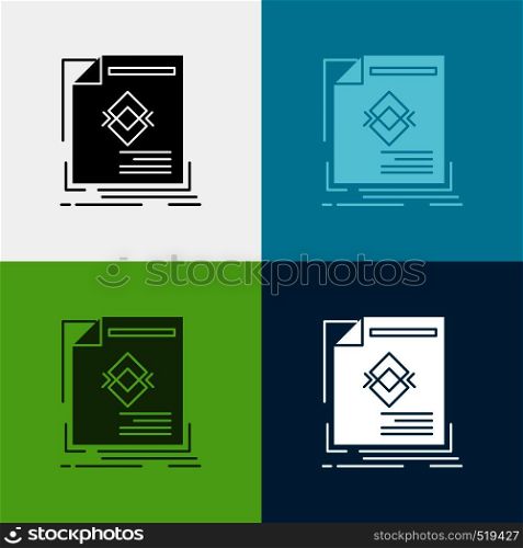 ad, advertisement, leaflet, magazine, page Icon Over Various Background. glyph style design, designed for web and app. Eps 10 vector illustration. Vector EPS10 Abstract Template background