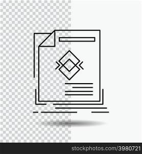 ad, advertisement, leaflet, magazine, page Line Icon on Transparent Background. Black Icon Vector Illustration