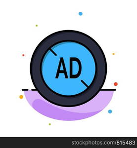 Ad, Blocker, Ad Blocker, Digital Abstract Flat Color Icon Template