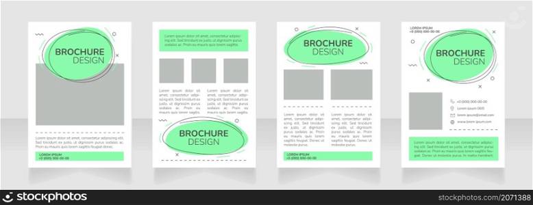 Ad campaign blank brochure layout design. Promo, advertisement service. Vertical poster template set with empty copy space for text. Premade corporate reports collection. Editable flyer paper pages. Ad campaign blank brochure layout design