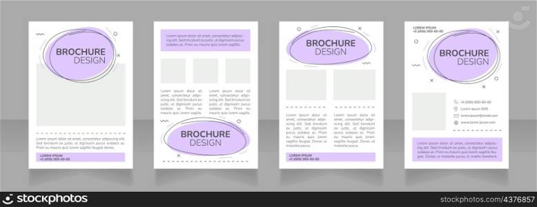 Ad campaign light blank brochure layout design. Advertisement service. Vertical poster template set with empty copy space for text. Premade corporate reports collection. Editable flyer paper pages. Ad campaign light blank brochure layout design