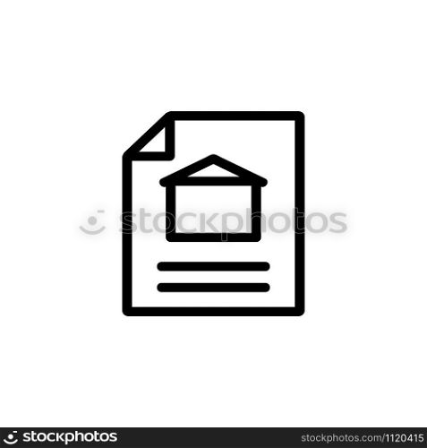 ad for the sale of the house icon vector. A thin line sign. Isolated contour symbol illustration. ad for the sale of the house icon vector. Isolated contour symbol illustration